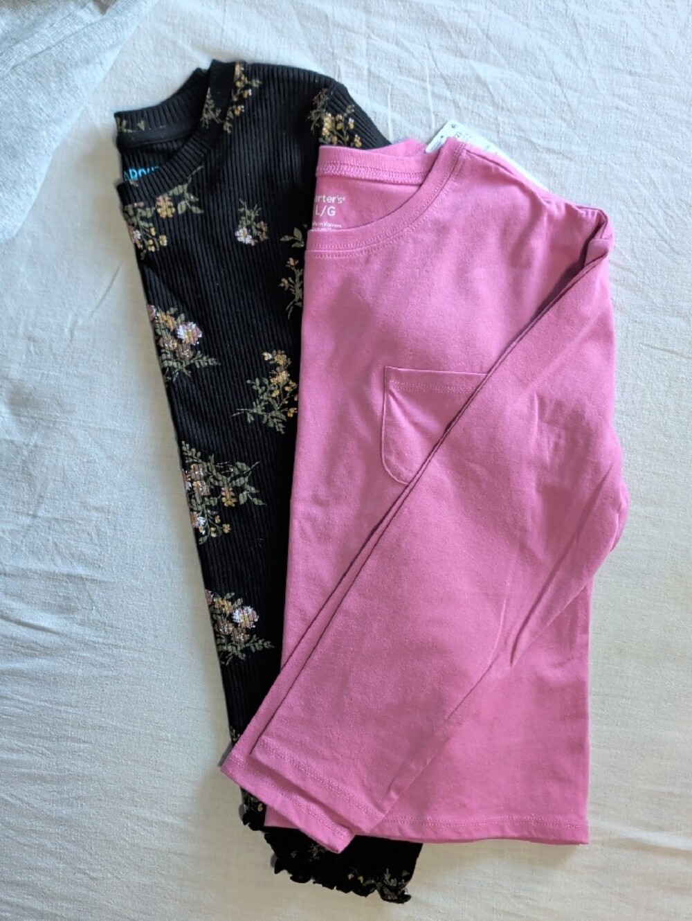 Bundle Light Wash Denim Overalls, Yellow Dress, Leggings & Tops Sz 14 - Picture 3 of 12